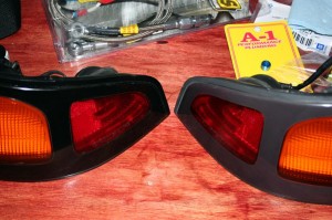 S14 Faded Kouki Taillight Restore to Black Before and After Comparison